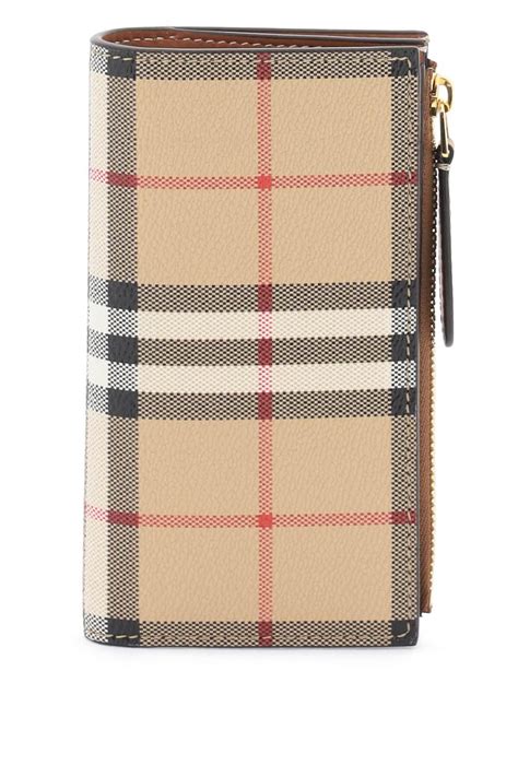 burberry check bi-fold wallet|Burberry zipper wallet.